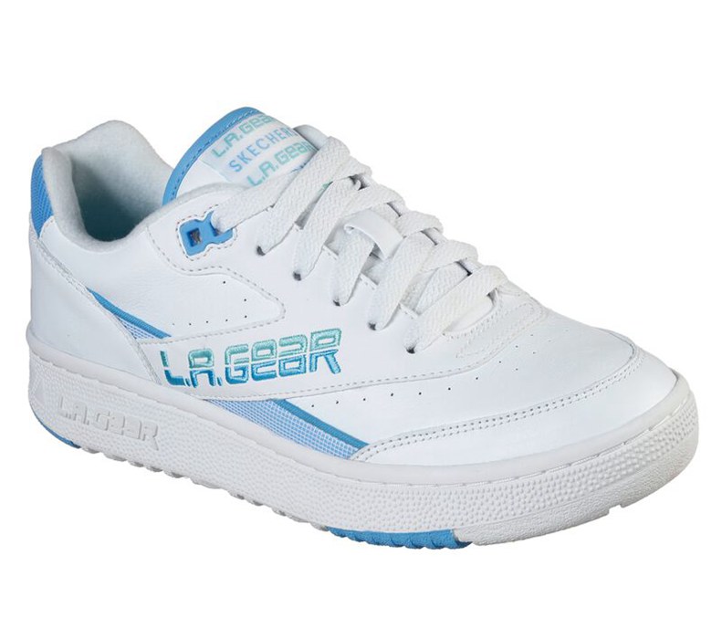 Skechers L.A. Gear: Hot Shots Low - Womens Sneakers White/Blue [AU-XL3653]